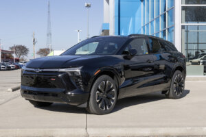 Chevrolet Blazer RS EV Electric Vehicle SUV display at a dealership
