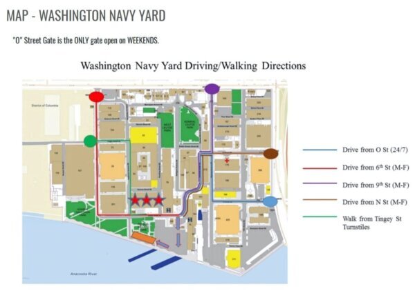 Washington Navy Yard map