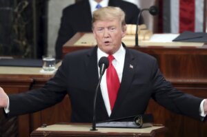 President Donald Trump delivers his State of the Union address to a joint session of Congress