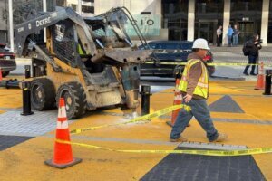 Black lives matter plaza construction