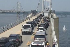 Traffic backup bay bridge
