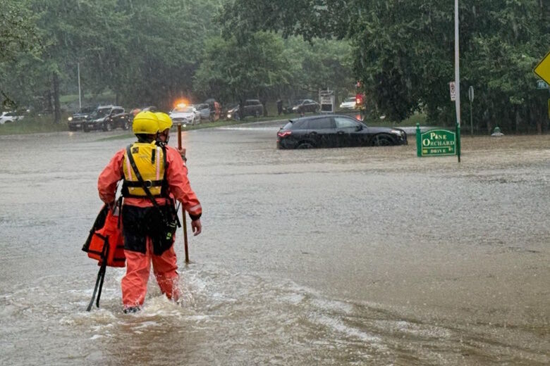 Rescue crews floods