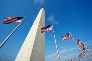 Sunny american flag dc