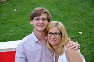 Betsy Thibaut Stephenson and her son Charlie.