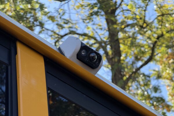 camera attached to top of school bus