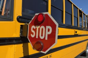 School bus stop sign