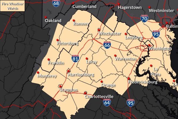 Map of the D.C. region
