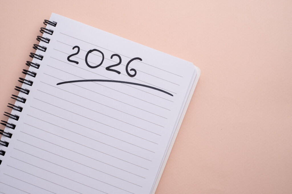 Notebook with 2026 written on it