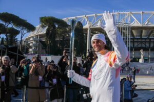 Italy Olympics Milan Cortina Flame