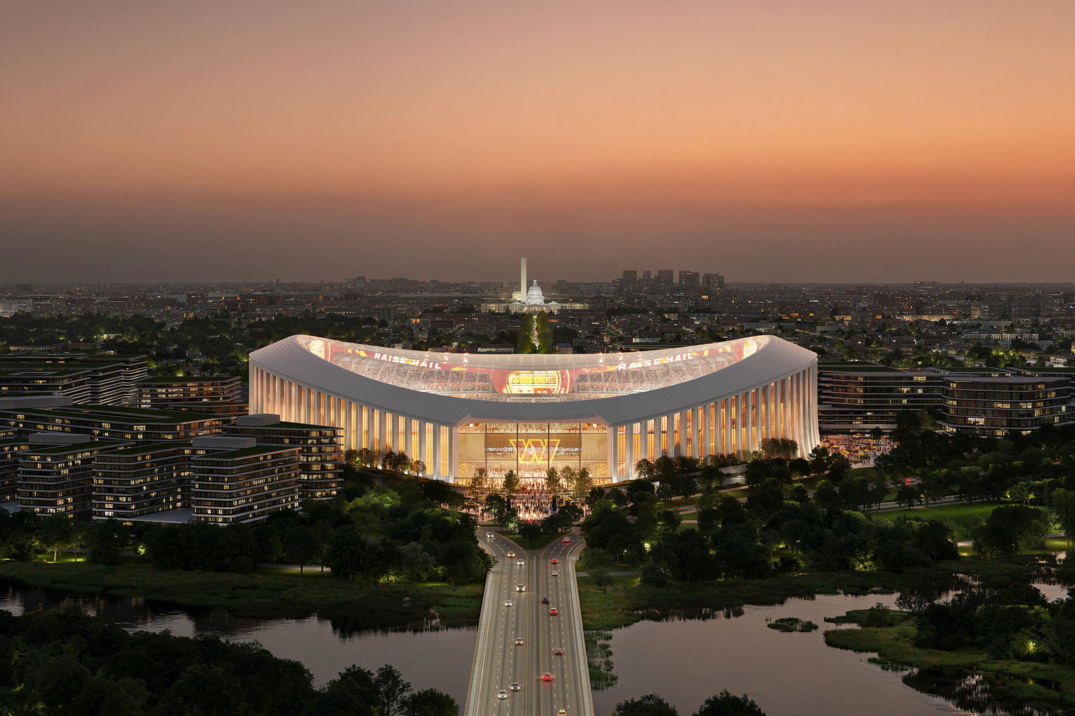 Rendering of new Commanders stadium