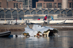 American Airlines Plane And Black Hawk Helicopter Crash Near Reagan National Airport