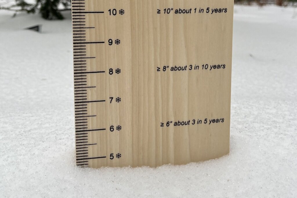 Snow gauge in Chevy Chase