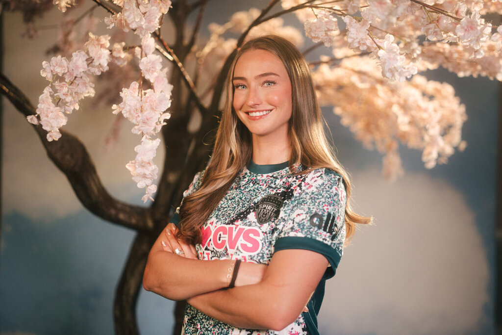 The cherry blossom jerseys will pair with the club’s “shockwave” uniforms as the Spirit’s two kits for the upcoming season.