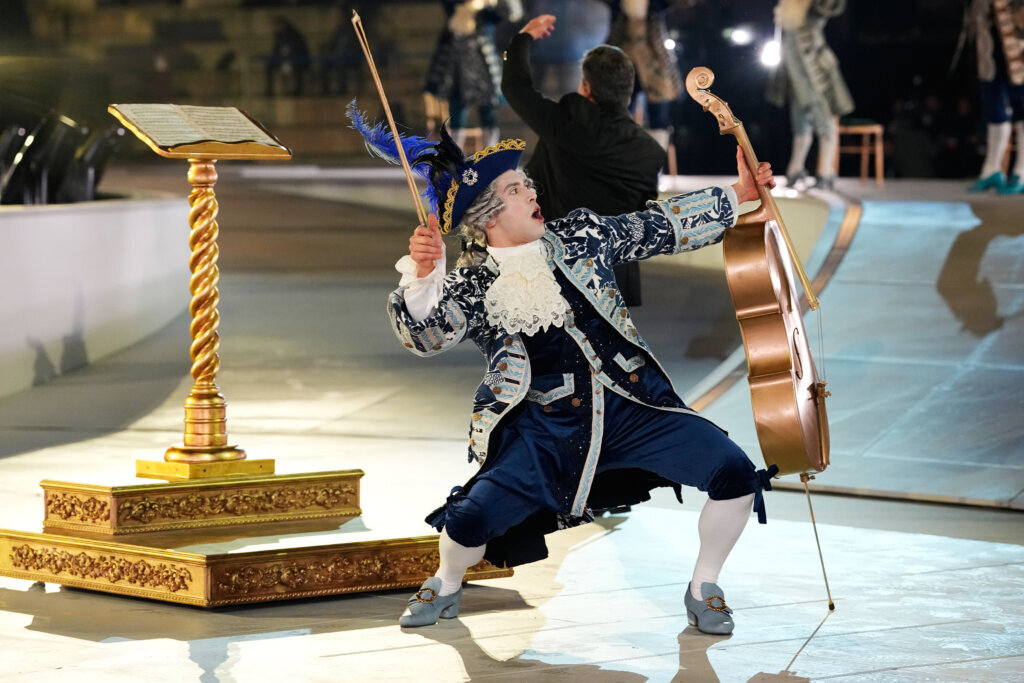 A performer participates in the closing ceremony of the 2026 Winter Olympics, in Verona, Italy, Sunday, Feb. 22, 2026. (AP Photo/Natacha Pisarenko)