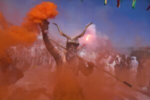APTOPIX Greece Flour War