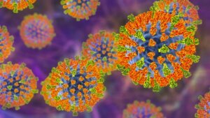 Measles virus, illustration