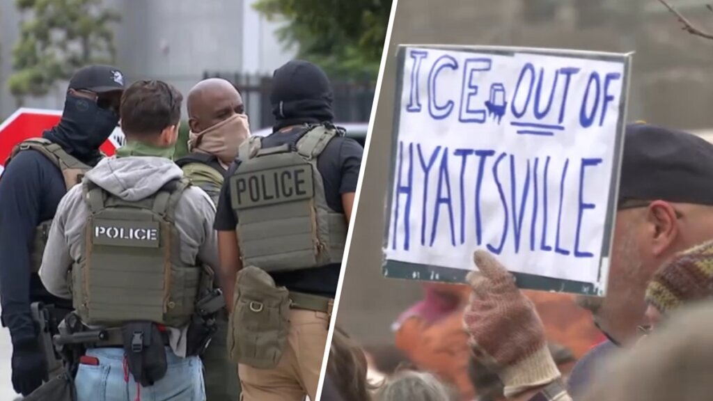 Ice protest split hyattsville