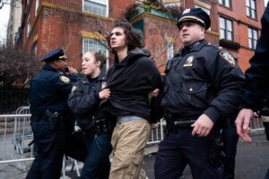 APTOPIX Gracie Mansion Protests