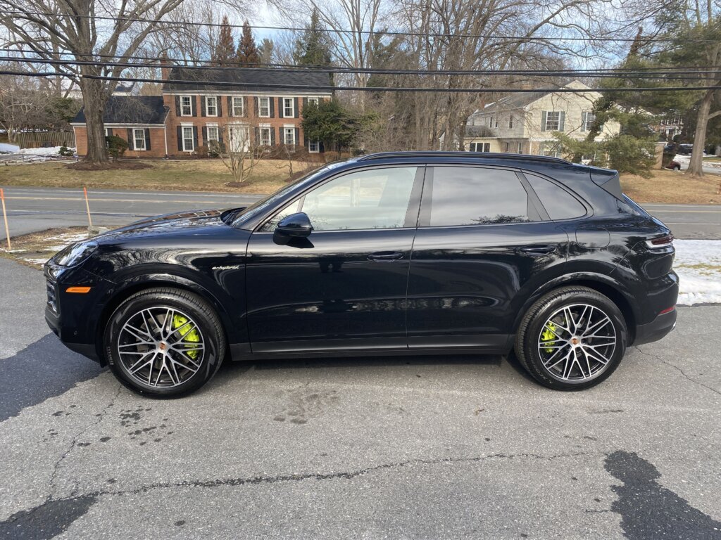 The Porsche Cayenne E‑Hybrid is a midsize, plug‑in hybrid SUV that still manages to feel unmistakably Porsche.
