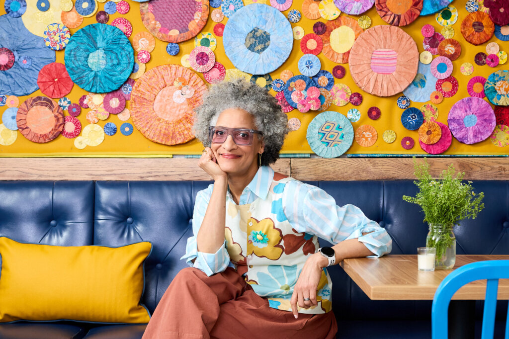 Carla Hall in Bumblebirds restaurant