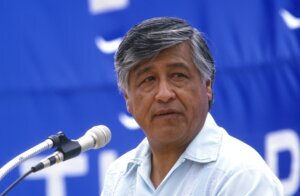 Cesar Chavez Speaks at Rally and Suport March
