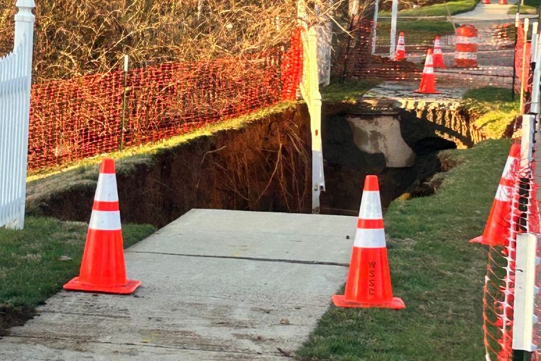 Sewer line collapse
