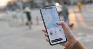 Uber viaje auto aplicación