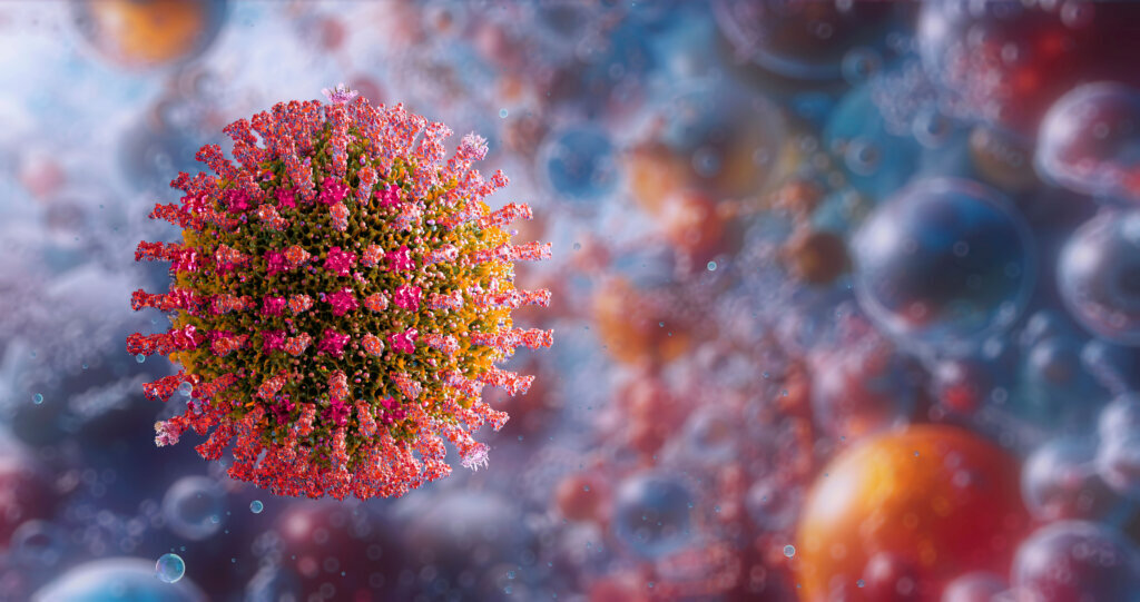 Measles morbilli virus infection outbreak, contagious rash