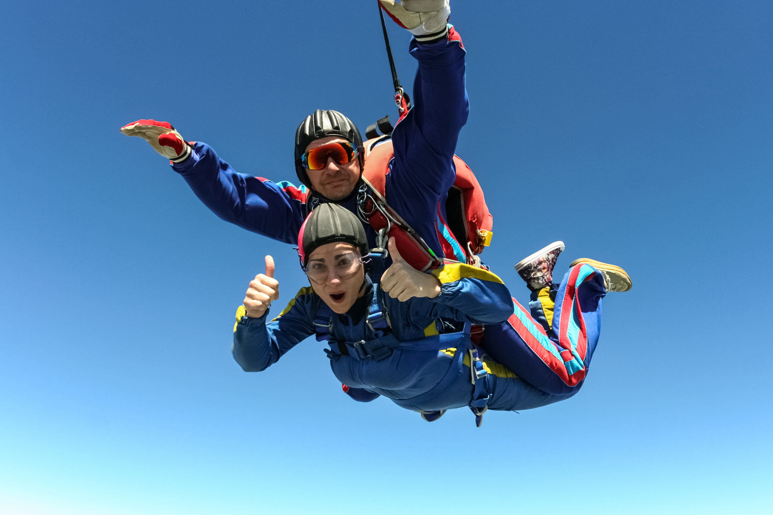 person skydiving
