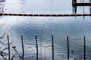 Barrier in the water