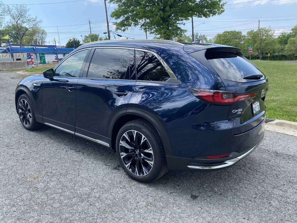This plug-in hybrid is a little less powerful than the CX-90 3.3 Turbo S Premium Sport I. (WTOP/John Aaron)