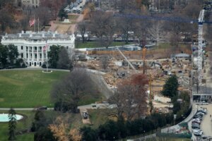 White House East Wing Demolition Continues For Trump Ballroom Construction