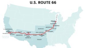 RouteSixtySixHighwayGrayPoliticalMap