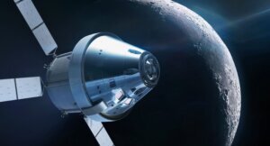 Orion,Spacecraft,Near,Moon,Orbit.,Spaceship,In,Deep,Space.,Artemis