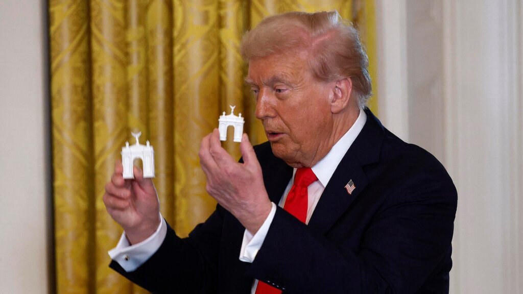 Trump says proposed arch to commemorate country's anniversary is for "me"