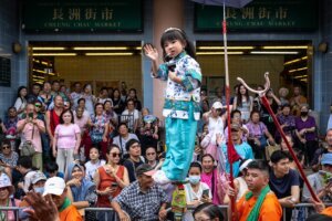 APTOPIX Hong Kong Bun Festival