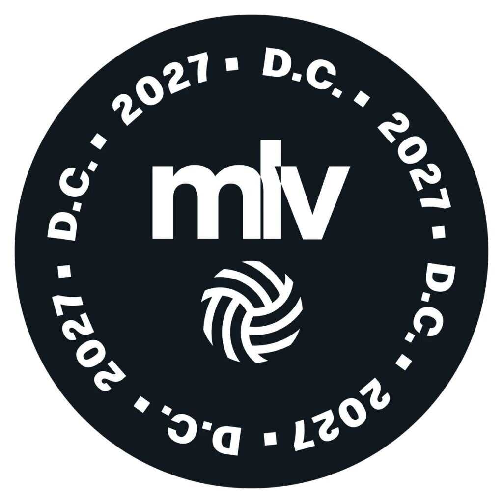 A volleyball logo