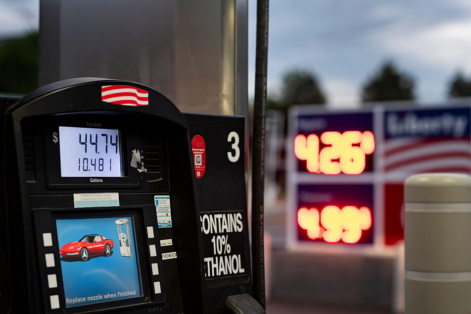 Rising Gas Prices at a Gas Station in Arlington, Virginia