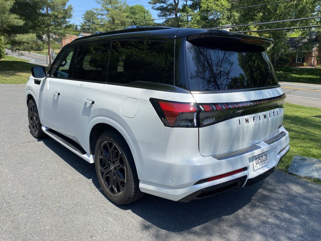 The Sport trim does bring plenty of dark, menacing exterior accents, along with big 22-inch wheels. (WTOP/John Aaron)