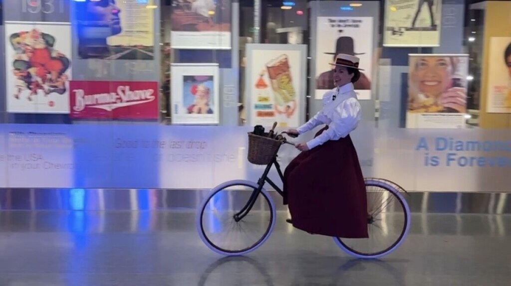 Woman on bicycle