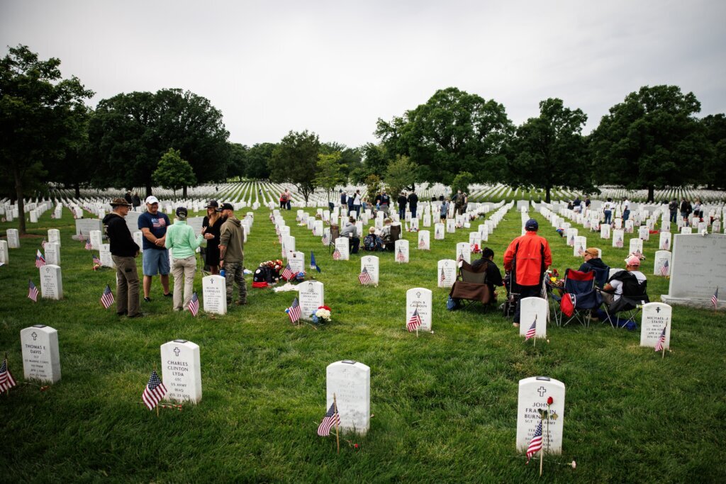 Visitors Spend Time In Arlington National Cemetery On Memorial Day