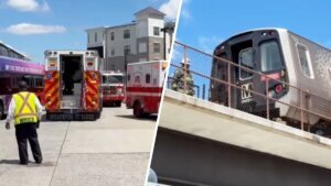 Metro person struck split