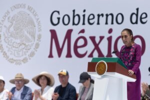 Mexican President Claudia Sheinbaum delivers national report in Mexico City